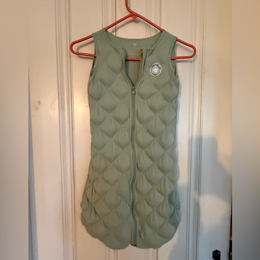 Kids' Quilted Sleeveless Vest - Sage Green